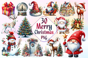 Merry Christmas Sublimation Clipart