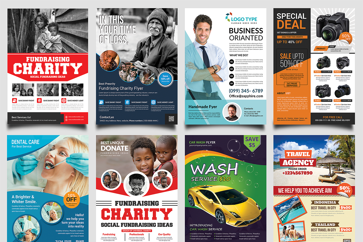 New-150 Multipurpose Flyers Bundle, a Flyer Template by AfzaalGraphics (Photo 22 of 35)