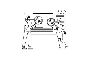 test paid search vector, a Technology Illustration by pikepicture