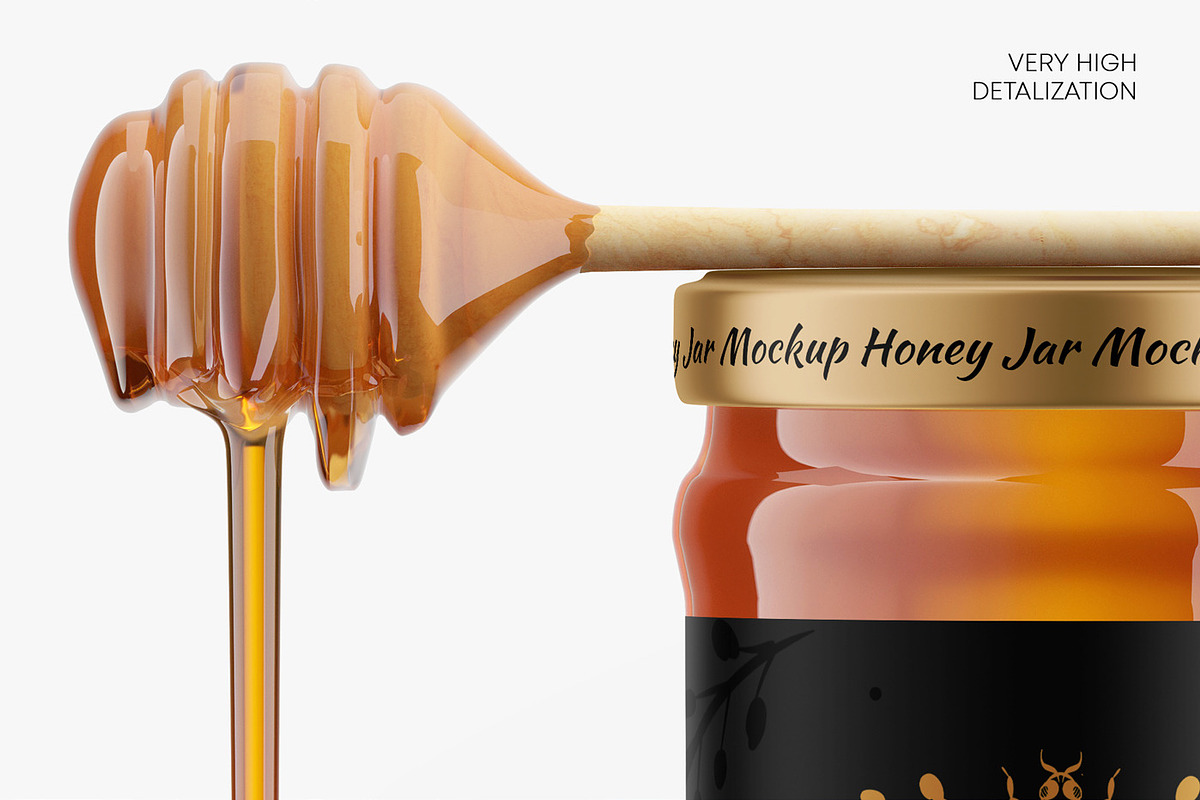 Honey Glass Jar Mockup Set, a Packaging Mockup by Graphic Bird (Photo 4 of 7)