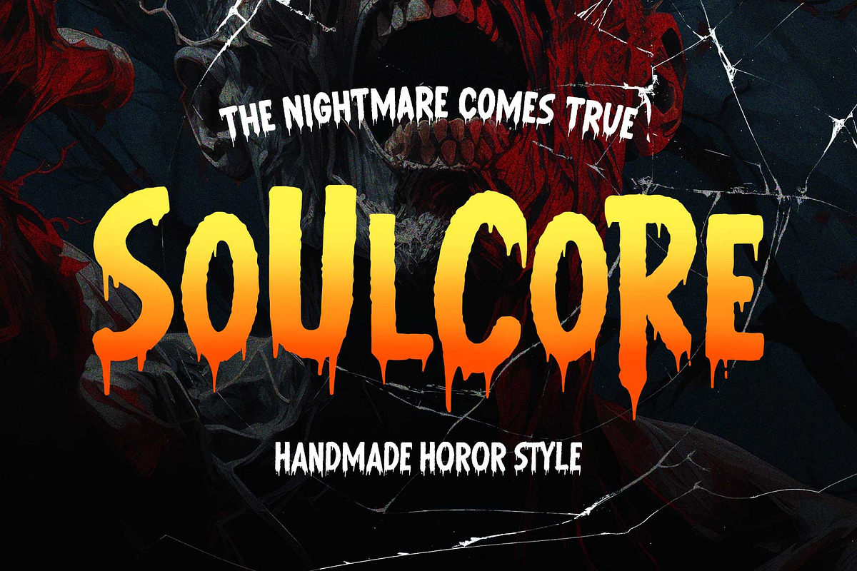 Soulcore Horror Display Font, a Font by Arterfak Project (Photo 1 of 12)