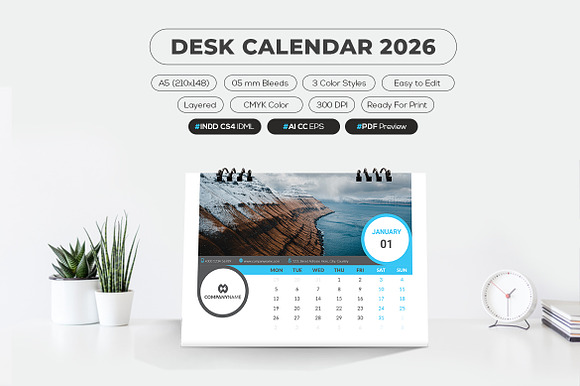 Printable 2026 Calendar A5 Size preview 7