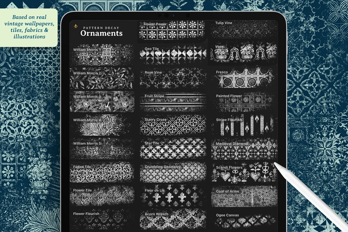 Pattern Decay brushes for Procreate, a Brush Add-On by AJ Brushes (Photo 6 of 8)