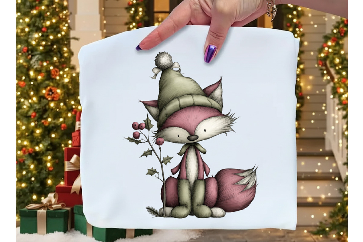 Whimsical Christmas Animals Clipart, an Illustration by Dream Creation (Photo 5 of 7)