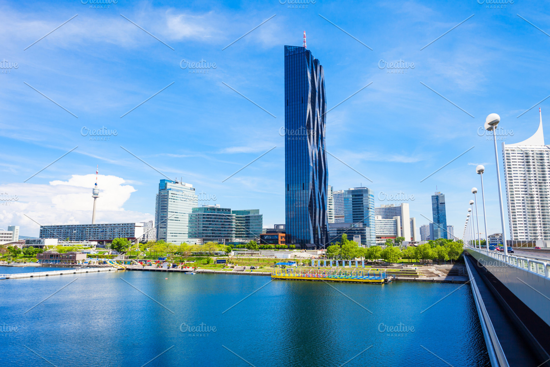 Danube modern district, Vienna, a Photo by saiko3p
