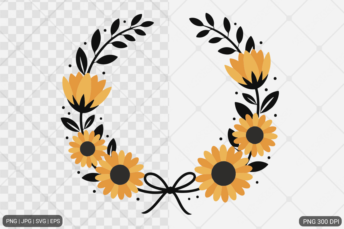 Sunflower SVG PNG Design Bundle, an Illustration by Actual Pixel (Photo 19 of 30)