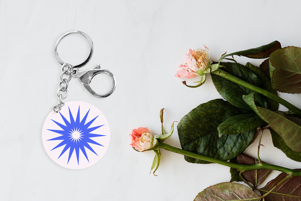 Keychain Cut File Solar Round Design, an Object Graphic by InkCloudDesign (Photo 4 of 4)