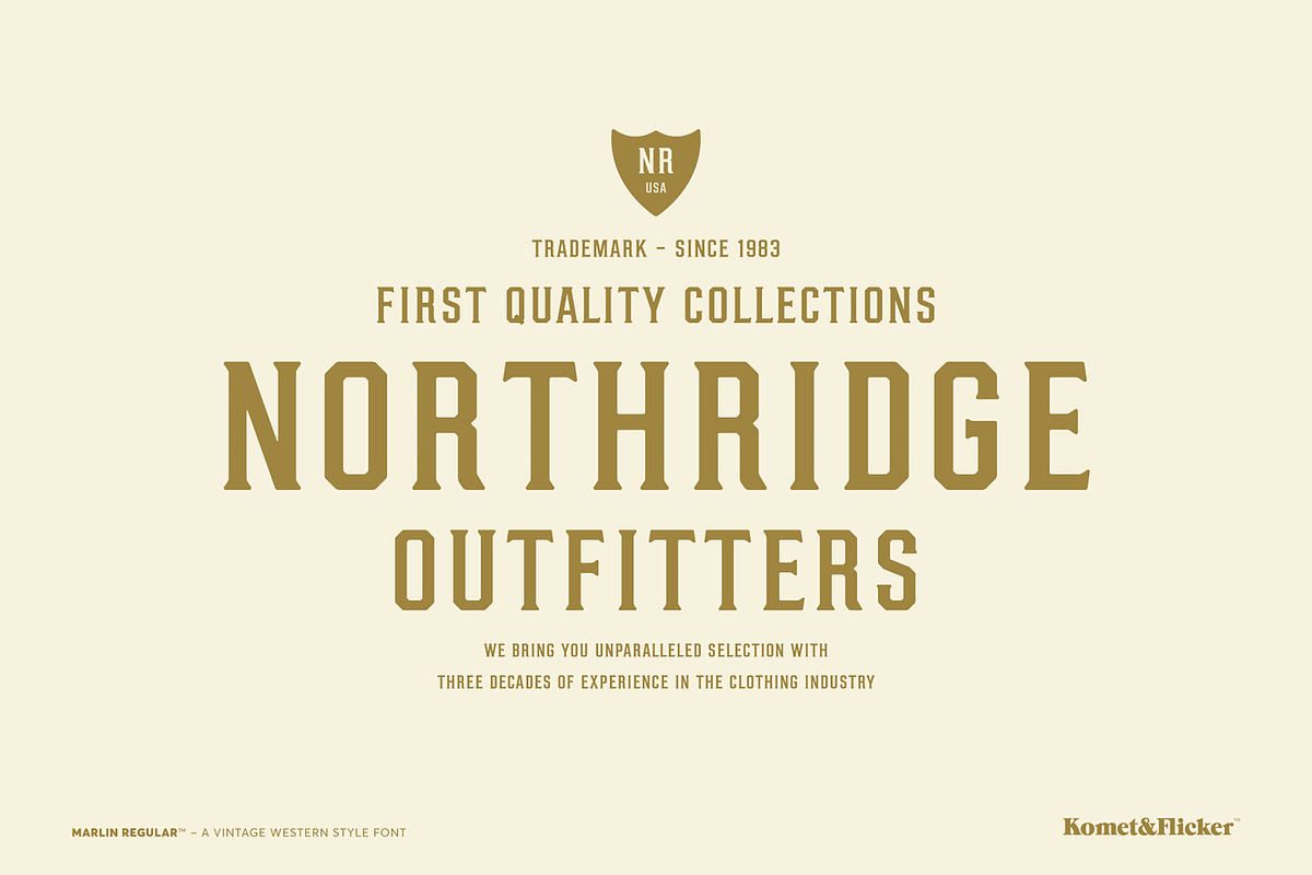 The Vintage Style Three Font Bundle, a Serif Font by Komet & Flicker (Photo 9 of 15)