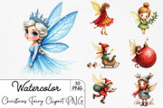Christmas Fairy Sublimation Clipart, an Illustration by CrexoraLab (Thumbnail 1 of 5)
