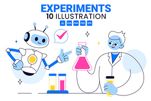 10 Experiments Illustration, a Healthcare Illustration by denayunebgt