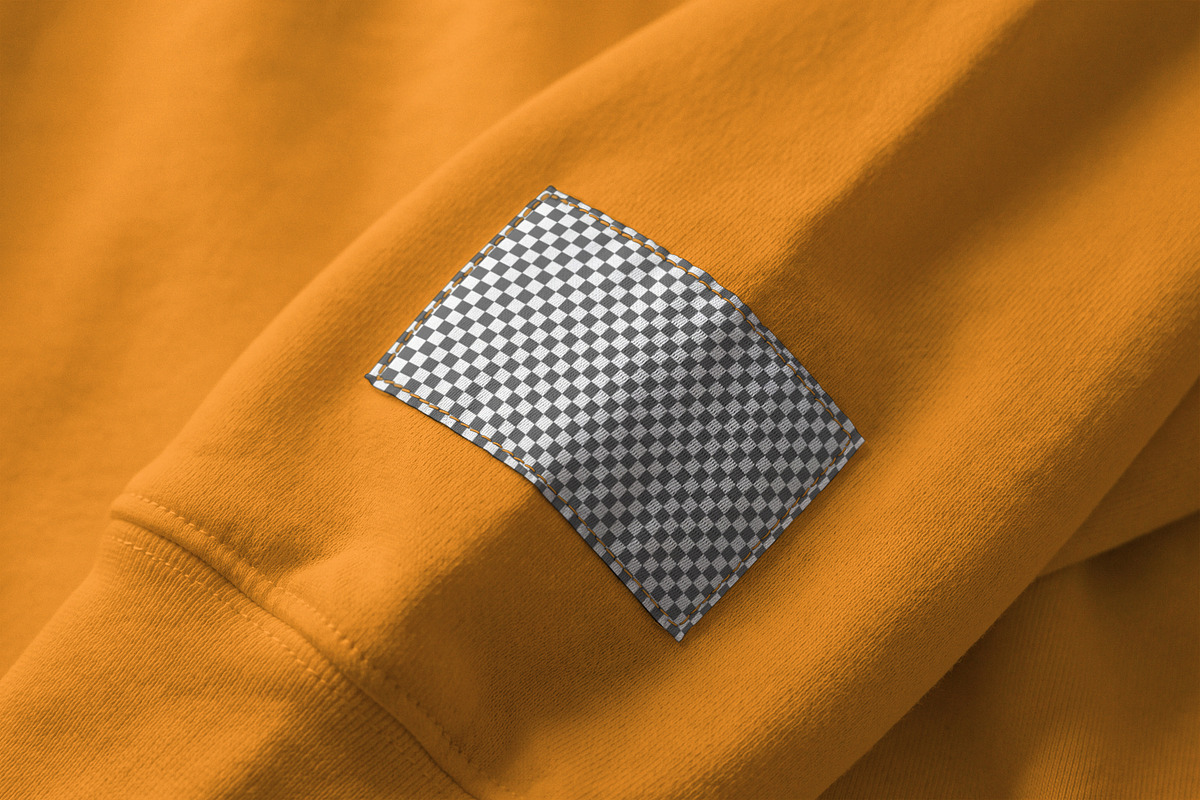 Stitched Fabric Patch Mockup, a Shirt Mockup by Designer Dude (Photo 2 of 2)