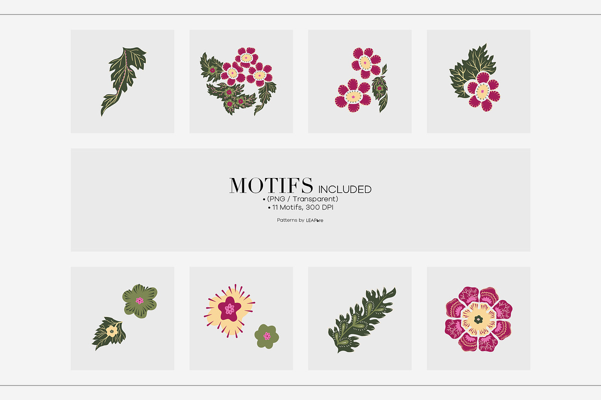Lattice Rose Hand Illustrated Prints, a Pattern Graphic by LEAFure (Photo 8 of 10)