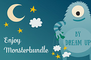 Hand-drawn cartoon MONSTERS bundle, an Illustration by Pxlhead (Thumbnail 9 of 9)