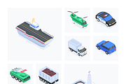 Isometric Transportation Icons, a Duotone Icon by Vectors Market (Thumbnail 8 of 9)