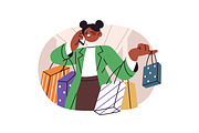 People shopping in store set, a Person Illustration by PaperTrident (Thumbnail 6 of 15)