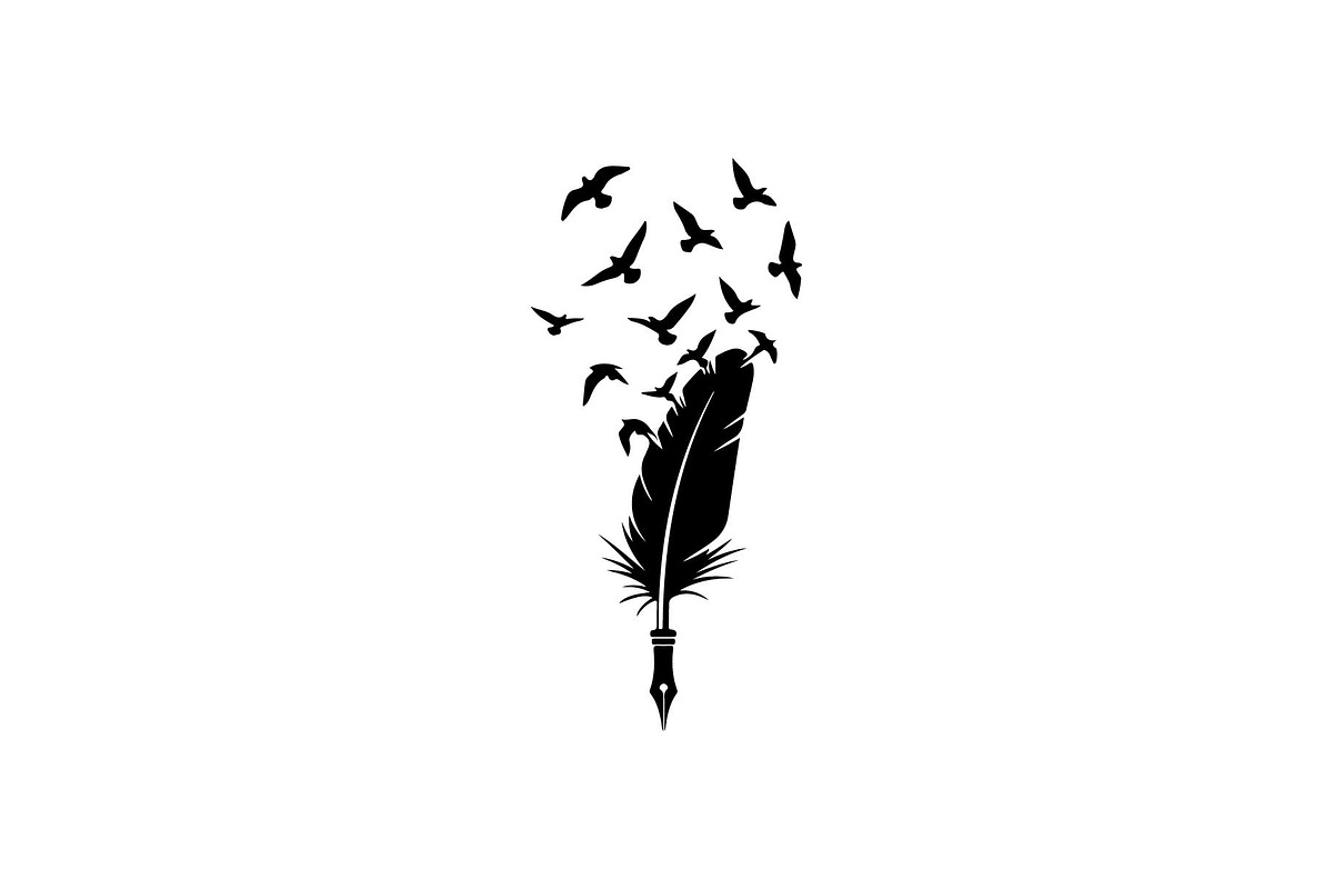 Boho Feather Silhouette Vector, an Object Graphic by jahid234 (Photo 29 of 51)