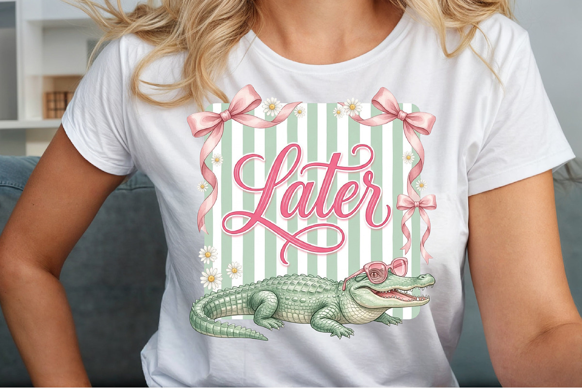 Later Gator Coquette Preppy Striped, a Work Illustration by Sublimation Artist (Photo 5 of 9)