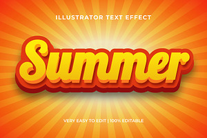 Summer Text Style Effect Mockup