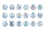 World Cities Illustrations, a Decorative Illustration by Prosymbols (Thumbnail 3 of 7)