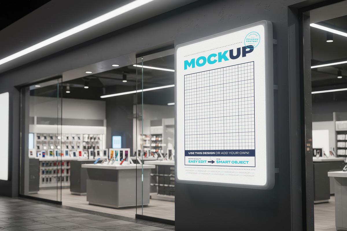 Shopping Store Sign Mockups, a Product Mockup by Luuqas Design (Photo 1 of 4)
