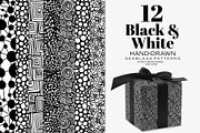 Black & White Hand-drawn Patterns, a Pattern Graphic by Sketchbook Designs (Thumbnail 1 of 10)
