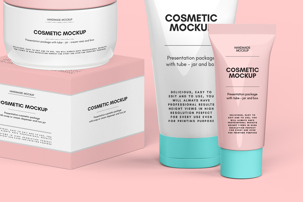 Cosmetic Set Mockups v2 - 8 views, a Packaging Mockup by Illusiongraphic (Photo 13 of 14)