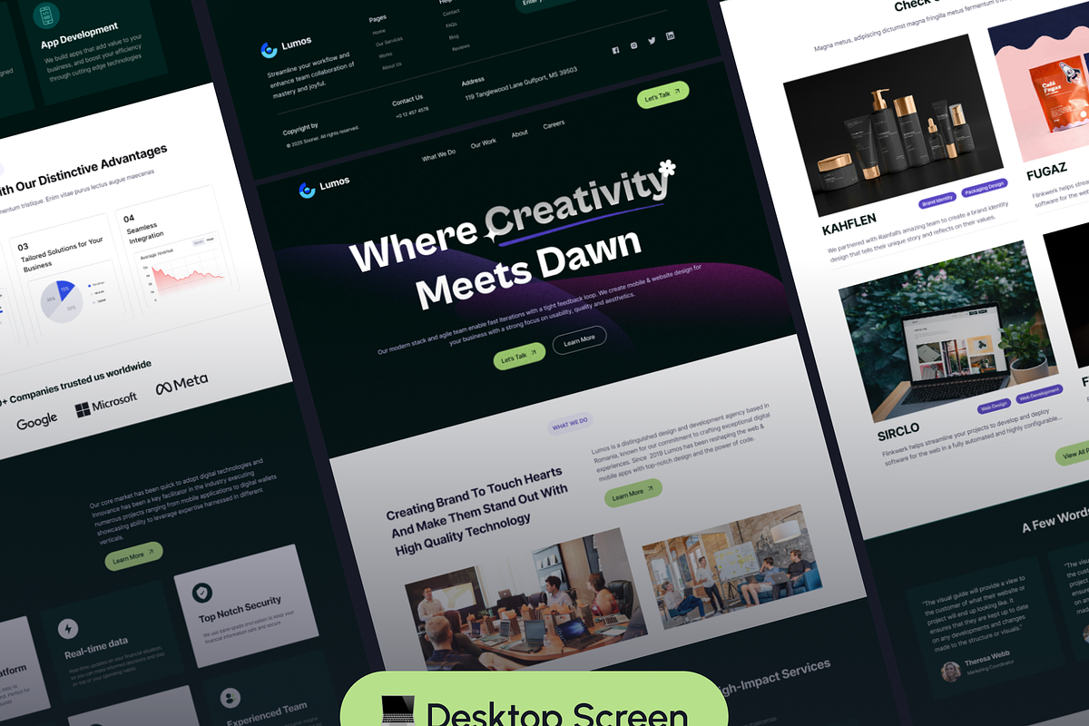 Lumos- Digital Agency Website UI Kit, an UI Kit Template by Moni Studio (Photo 3 of 4)