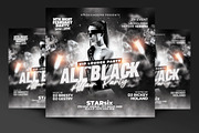 All Black Party Flyer Template, a Flyer Template by RTXdesinger99 (Thumbnail 1 of 3)