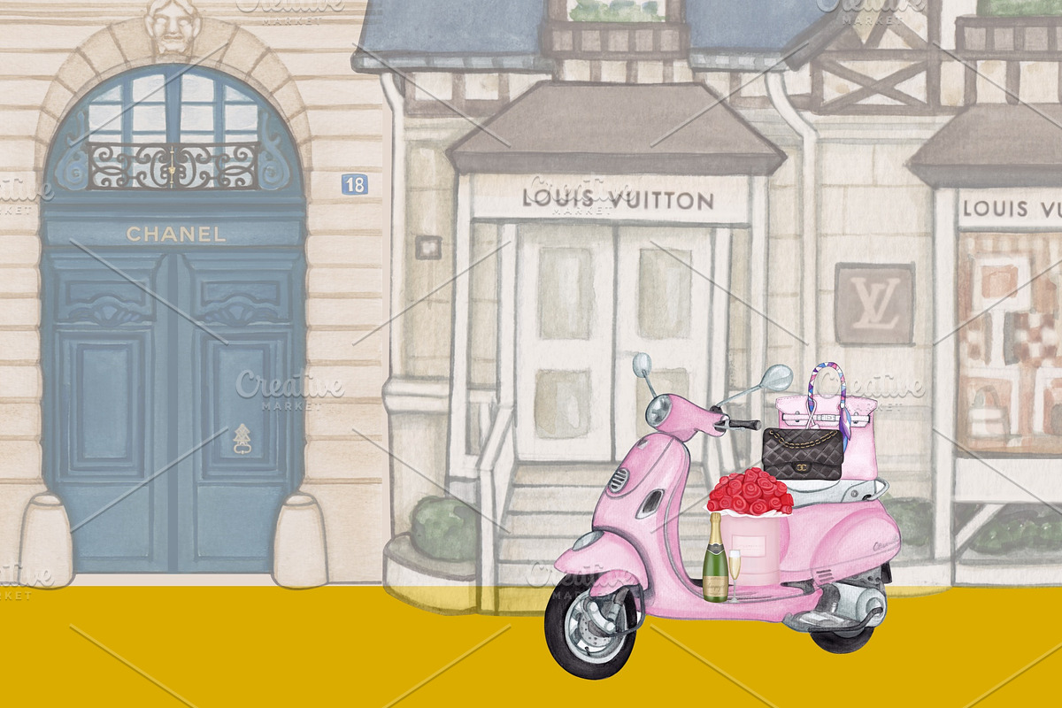 Luxury Fashion St. Cliparts Images, an Illustration by Whimseez (Photo 1 of 4)