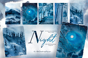 Hand-Painted Night Clipart Set, an Animal Illustration by ArtCreationsDesign (Thumbnail 16 of 29)