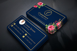 Business Card With Floral Touch
