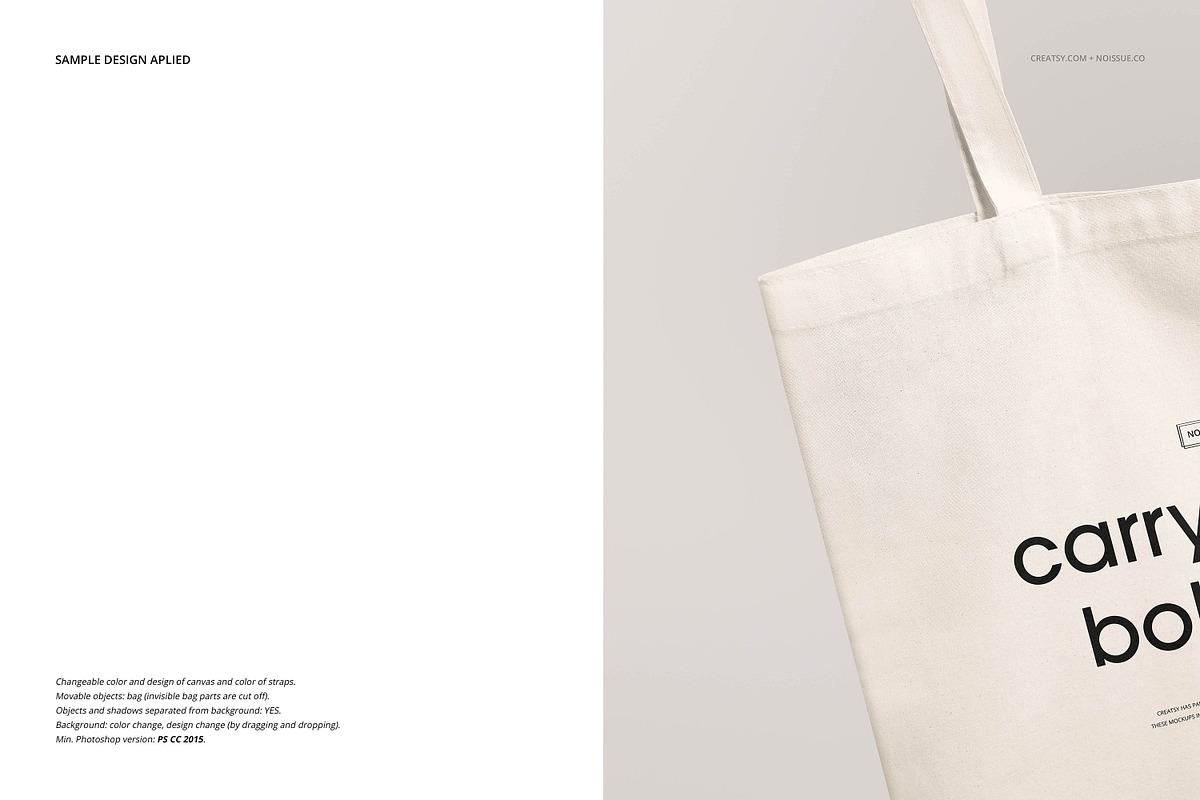 Noissue Tote Bag Mockup Bundle, a Packaging Mockup by creatsy5 (Photo 43 of 67)