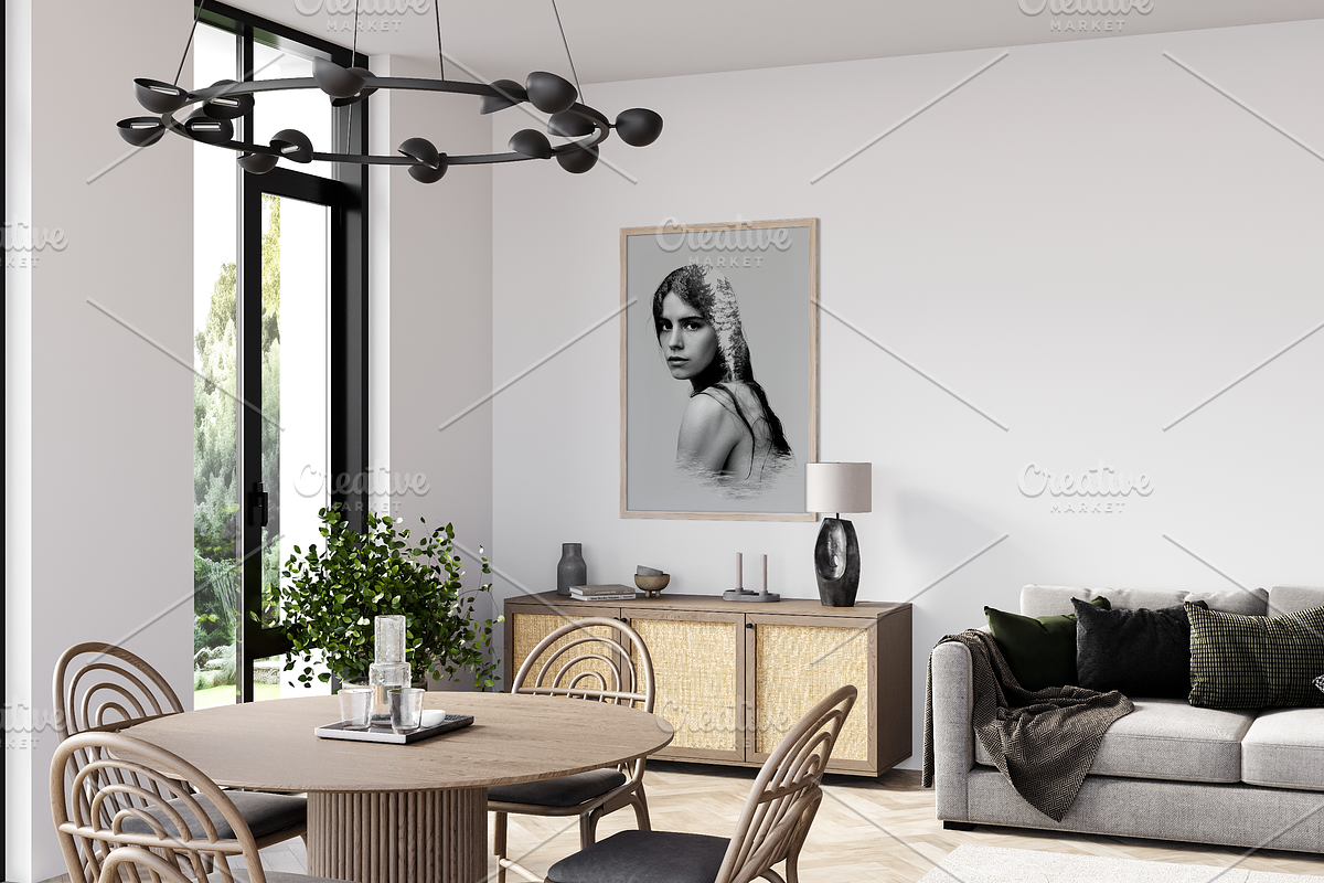 Poster mockup in living room, a Household Mockup by Hunny Badger (Photo 5 of 5)