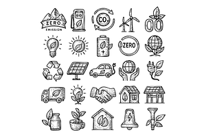 Eco Energy Icons, an Object Graphic by nikagraphic