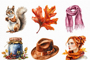 Watercolor Velvet Autumn Clipart, an Illustration by Craft Nest (Thumbnail 3 of 6)