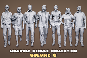 Lowpoly People Casual Pack Volume 8