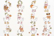 Silly Goose Clipart PNG Fall Harvest, a Seasonal Illustration by SugarCloudStudioArt (Thumbnail 3 of 6)