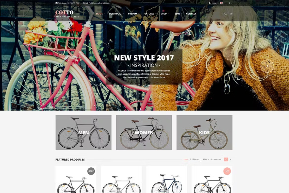Cotto - Bike Store Shopify Theme, a Shopify Template by AdrianEdward (Photo 2 of 3)