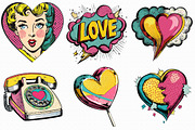 Pop Art Valentine Clipart, an Illustration by Libby Wishes (Thumbnail 6 of 9)