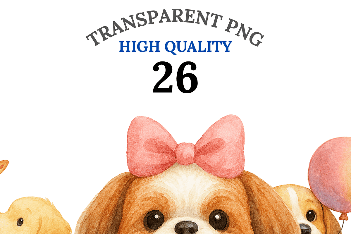 26 Cute Dog Clipart, an Animal Illustration by Pati Charm Studio (Photo 1 of 8)