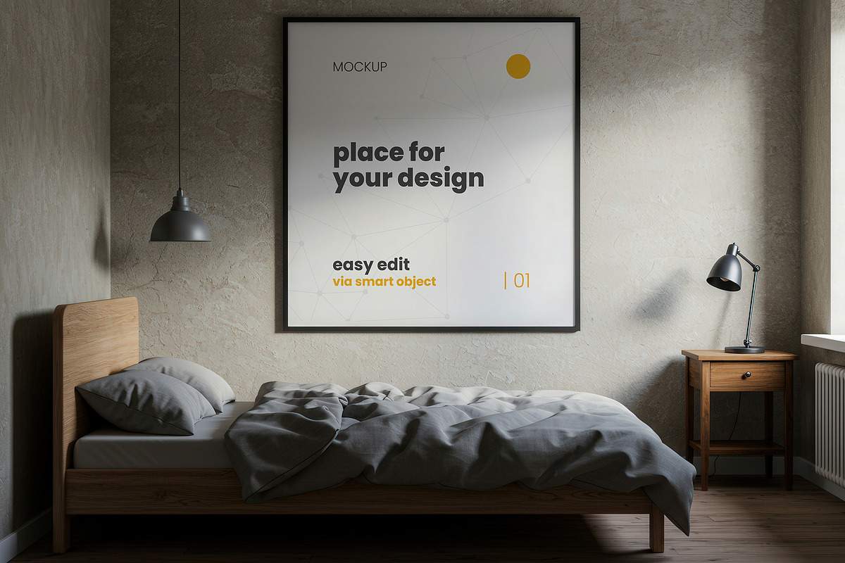 Bedroom Poster Mockups, a Product Mockup by Luuqas Design (Photo 5 of 8)