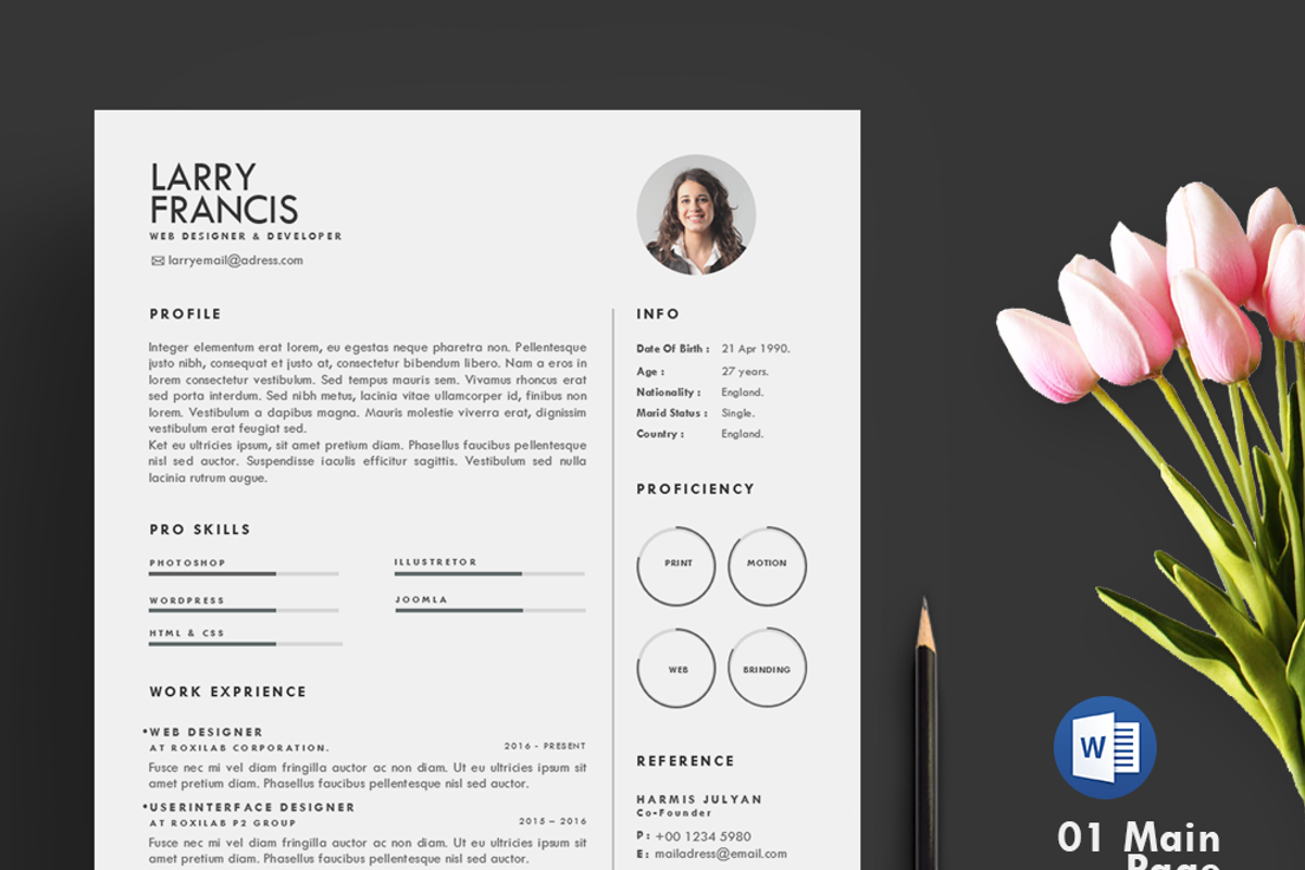 Resume Template 3 page | clean cv, a Resume Template by Axpand (Photo 1 of 3)