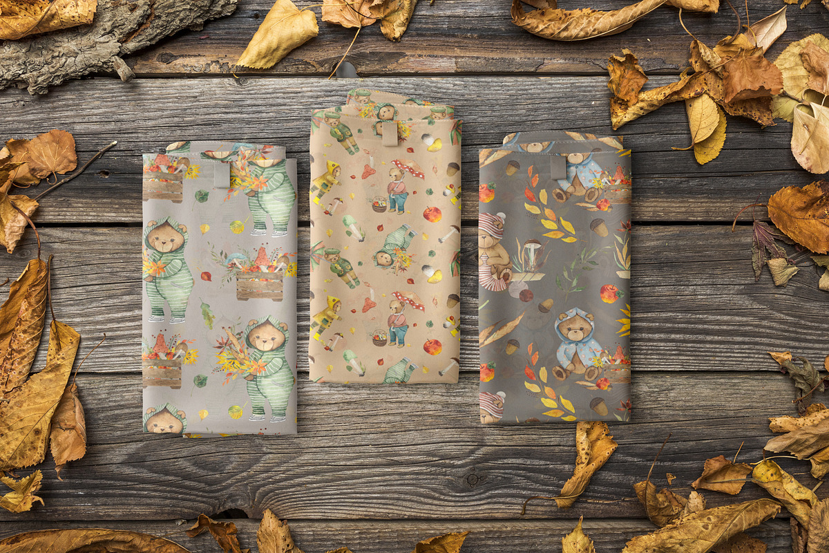 Little Autumn Bears. Watercolor, an Object Graphic by Ana-Sakuta (Photo 11 of 12)