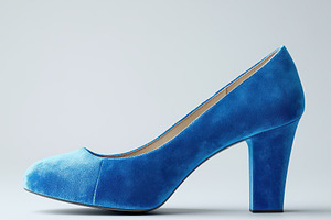 Blue Velvet High Heel Shoe Stylish F, a Beauty & Fashion Photo by Pixeness Studio
