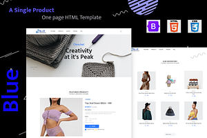 Blue - Single Product Store Template