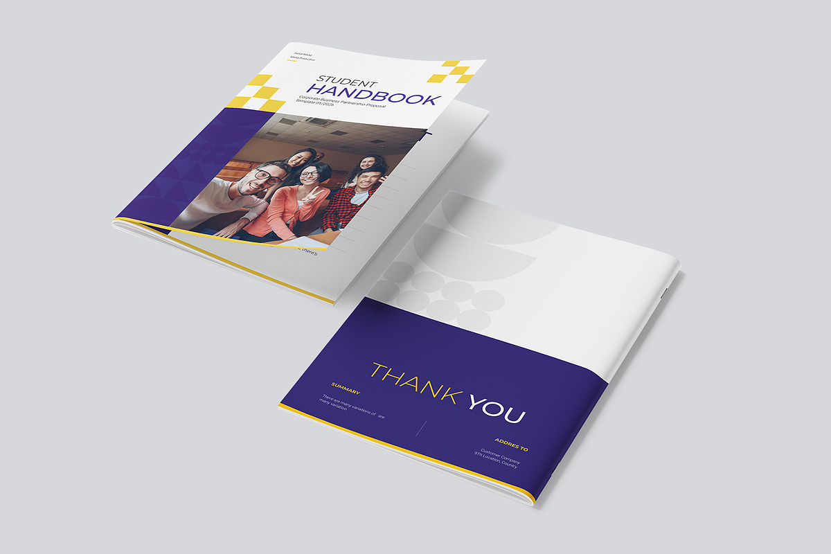 Project School Handbook Template, a Brochure Template by TMint Play (Photo 3 of 8)