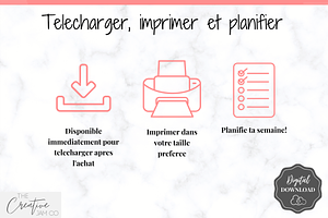 FRENCH Weekly Planner Printable