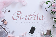 Cinthia Typography, a Script Font by MoonfishStudio (Thumbnail 1 of 4)