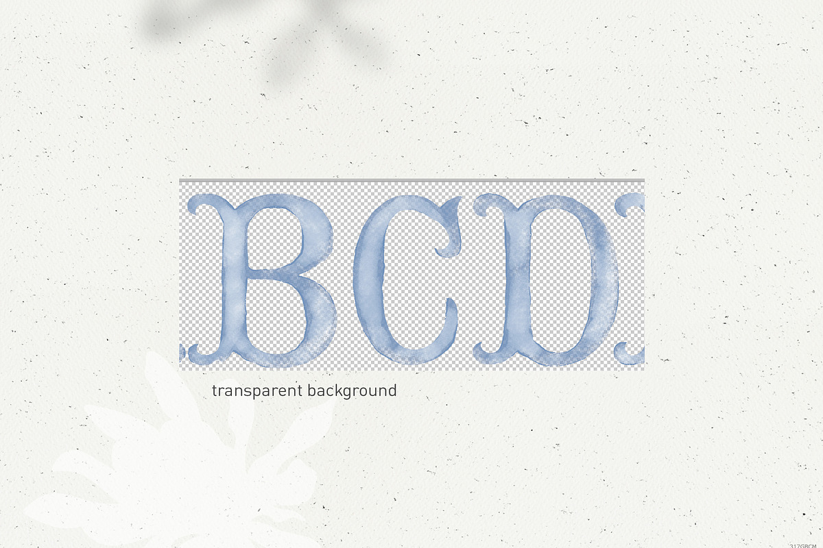 Blue monogram letters watercolor, a Decorative Illustration by GrafikBoutique (Photo 2 of 3)