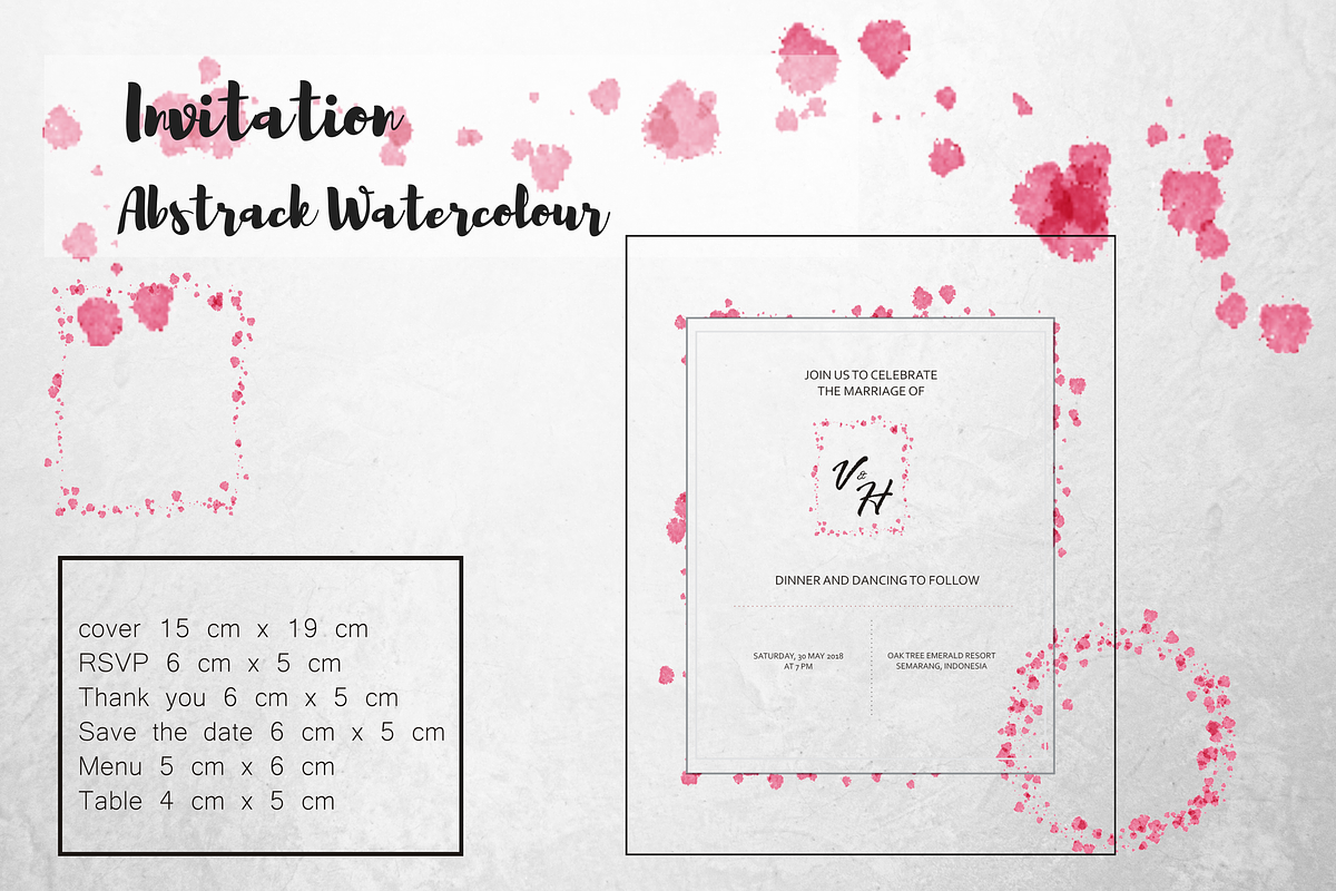 Abstrack Watercolour Invitation, an Invitation Template by byfloraison (Photo 6 of 6)